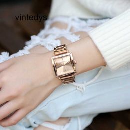 Luxury Watch Watch Square Fashion Simple Steel Band Women's Scale Waterproof Quartz