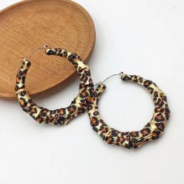 Hoop Earrings Stylish And Elegant Leopard Print European American Exaggerated Style Women Wear Daily Accessories Gift Jewellery