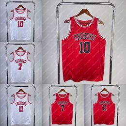 Sakuragi Hanamichi Rukawa Basketball Jerseys Theme Costume Anime Shohoku School Basketball Team Jersey Tops Shirt Men Women Youth XS-4XL
