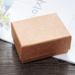 simple seven high quality muji necklace Jewellery box lovers ring case gift package kraft paper box middle266M