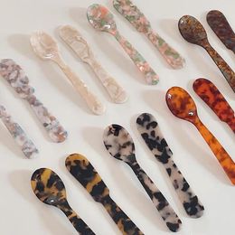 Dinnerware Sets Cute Dessert Spoon Butter Knife Set Leopard Print Tableware Kitchen Utensils