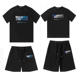 2023 Summer Men's T-shirts Brand TRAPSTAR Clothing T-shirt Tracksuit Sets Tops Tee Funny Hip Hop Colour T Shirt Beach fashion Casual Motion Current 688ss