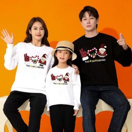 Family Matching Outfits Christmas Family Sweaters Peace Love Xmas Jersey Holiday Family Po Matching Outfit Women Men Sweatshirt Kids Boy Girl Jumper 231123