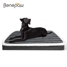kennels pens Benepaw Soft Orthopaedic Dog Bed Washable Nonslip Egg Crate Foam Kennel Pad Pet Sleeping Mat Cushion For Small Medium Large Breed 231122