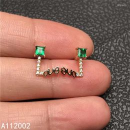 Stud Earrings KJJEAXCMY Fine Jewelry Natural Emerald 925 Sterling Silver Women Ear Studs Support Test Luxury