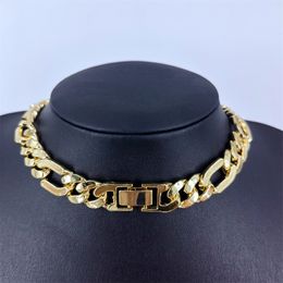 necklace for mens chain cuban link gold chains iced out Jewellery Bracelet 12mm splicing smooth and simple hiphop for men and women