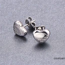 Designer Earrings ear studs Dangle Chandelier Earrings Gold Heart Earrings Womens Earrings Cute size luxury letter stainless steel earrings Steel Piercing Jewelr