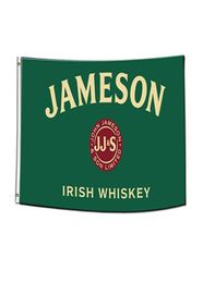 Jameson Irish Whiskey Flag Green 3x5Ft Double Stitching Decoration Banner 90x150cm Sports Festival Polyester Digital Printed Whole2253102