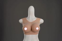 Breast Form 2G Upgrade Round Collar Neck Fake Artificial Boob Realistic Silicone Forms Crossdresser Shemale Transgender Drag Queen 231129