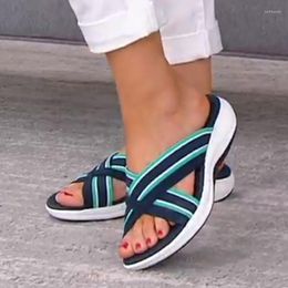 Slippers Comemore Platform Open Toe Wedges Men Sandals Summer Outdoor Beach Slipper Women Shoes Comfy Cross Strap 45 2023