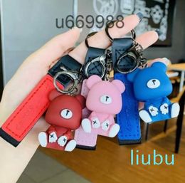 Wholesale cartoon keychain men's bag women's bag car keychain resin bear doll pendant accessories classic models