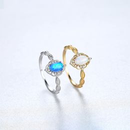 S925 Sterling Silver Ring Retro Opal Brand Ring Plated with 18k Gold Ring European Fashion Women Ring Wedding Party Ring Jewellery Valentine's Day Mother's Day Gift spc