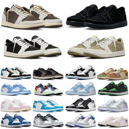 reverse mocha 1 basketball shoes 1s mens trainer low black phantom olive unc panda men women outdoor sports sneakers