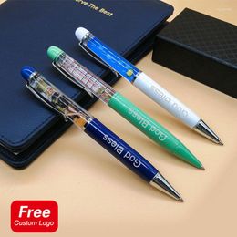 Cute Metal Ballpoint Pens Children's Gift Personalised Custom LOGO Student Practise Calligraphy Pen Office Stationery Wholesale