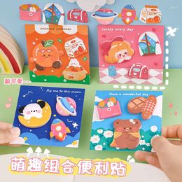 Pcs Cute Cartoon Combination Sticky Paper Message Scratch Note / Memo Pad/20 Page/ Notepad/Children Student Prize Gift