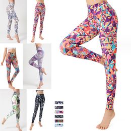 LU LU LEMONS Yoga Leggings ign Women Shorts Camouflage Cropped Pants Outfits Lady Sports Ladies Exercise Fiess Wear Girls Running Stamp Leggings Gym Pan