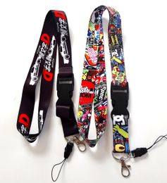 Cell Mobile Phone Straps & Charms 10pcs Hot Rod Car Lanyard Straps Sports for Keys Chain ID Cards Holder Detachable Buckle Lanyards for Women Men 2023