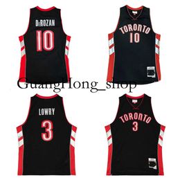 S GH Demar 10 Derozan Raptores Basketball Jersey 2012-13 Torontos Kyle 3 Lowry Mitch and Ness Throwback Black Size S-XXXL