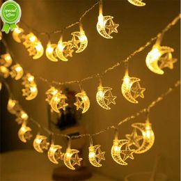 New EID Mubarak LED Lights Moon Star Hanging Pendant Ramadan Decor 2023 Fairy Lights Islamic Muslim Party Supplies EID Home Decor