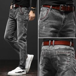 Men's Jeans Fashion Light Color Stretch Casual Straight Slim Fit Multicolor Skinny Men Cotton Denim Pants