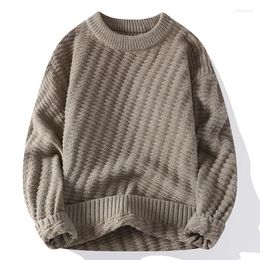 Men's Sweaters Brand Clothing Men Autumn And Winter High Quality Pullover/Male Loose Comfortable Plaid Man Casual Sweater 4XL-M