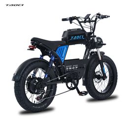 Electric Bike for Adults Ebike with 1500W Brushless Motor 48V/18Ah Battery 20Inch 4.0 Fat Tyre Electric Motorcycle Dirt Bike