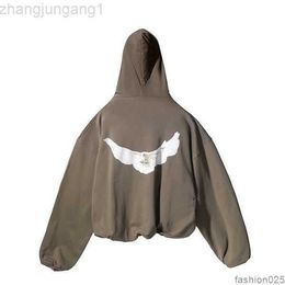 New Designer Kanyes Classic Wests Luxury Hoodie Spider 555 Three Party Joint Name Peace Dove Printed Mens and Womens Yzys Oversize Sweater Hoody Jacket 4QGGG