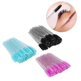 Makeup Brushes 50Pcs Disposable Eyelash Portable Mascara Eyebrow Brush Wands Applicator Eyes Tool