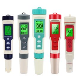 PH Metres 2/3/4/5/7 in 1 PH Metre TDS EC ORP Salinity SG Temperature Tool With Backlight Digital Water Quality Monitor Tester for Aquarium 231122