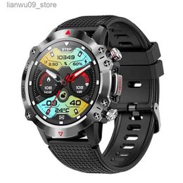 Wristwatches Smart Watch KR10 Bluetooth Call Outdoor Sports Men Bracelet 450mah Large Battery Fitness Tracker Health Monitoring SmartwatchQ231123