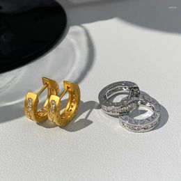 Hoop Earrings Jumm Versatile For Both Men And Women High-end Light Luxurious Unique Gold