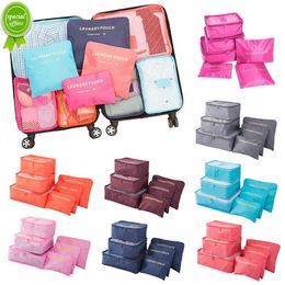 Set portaoggetti nuovo per vestiti armadio ordinato valigia custodia organizer da viaggio custodia scarpe borsa da imballaggio cubo 6 pezzi