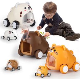 New Newest Montessori Baby Toy Cars Toddler Birthday Gift Toys Cartoon Car for Babies Boys Interactive Toy For Kids Children 2023