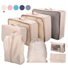 Storage Bags 8/7/6Pcs/Set Packing Cubes Luggage Organizers For Travel Accessories