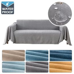 Chair Covers Waterproof Sofa Blanket Multipurpose Solid Colour Furniture Cover Durable Fabric Dustproof Antiscratch Home Living Room Decor 231123