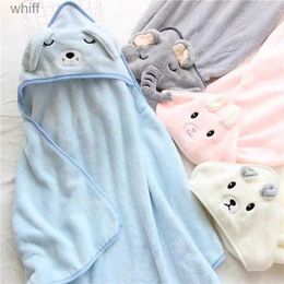 Towels Robes Newborn Baby Stuff Toddler Baby Hooded Towels Kids Bathrobe Super Soft Bath Towel Blanket Warm Sleeping Swaddle Wrap for InfantL231123