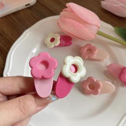 Hair Accessories Girls Cute Pink Flower Hairpin Mini Side Clips Kids Lovely Hairpins Headband Barrettes Fashion Gifts