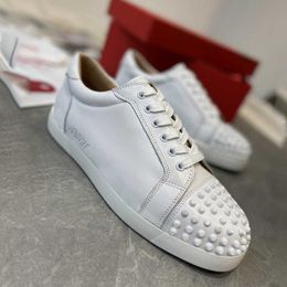 Designer Studded Spike Sneakers: Luxury Flat Trainers for Men and Women, 100% Genuine Leather, Size 36-46, with Box, from AIS