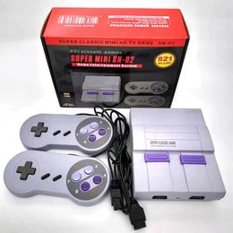 Portable Game Players 821 HD Console Super Mini SNES 8bit NWS Classic Edition Builtin Models Two person handle and main engine 231123