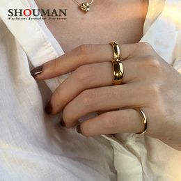 Wedding Rings SHOUMAN 2468mm Stainless Steel Couple Wedding Private Premium Custom Carved Name Ring Valentine's Day Gift 231122