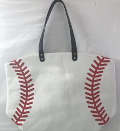 2021 canvas Outdoor beach sports canvas Handbags Softball Baseball Tote Football shouder bags Girl Volleyball Totes Storage Bags2708097