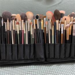 Storage Bags Organiser Travel Powder Cosmetic Sets Toiletry Case Holder Holes Professional Fold Waterproof Women Makeup Brush Tools Bag
