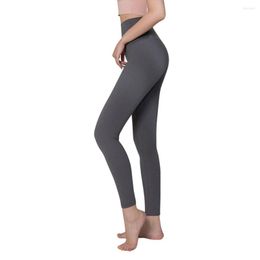 Active Pants Sports Leggings For Women Jogging Atheltic Exercise Seamless Yoga Solid Colour Navy Blue Push Up Tight Gym Trousers