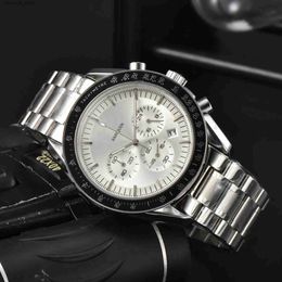 Wristwatches Hot Sale Original Brand Watches For Men Luxury Good Quality Multifunction Automatic Date Chronograph Mens Quartz Watch AAA ClcokQ231123