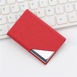 Storage Bags Stainless Steel Multi Card Holder Red Black Wallet Id Case Bank Box Men Women Birthday Gift