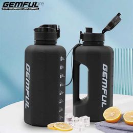 water bottle GFUL 2.2L large sports water bott with capacity sca hand ak-proof drinking water bott kitchen travel outdoor fitness Q231123
