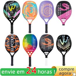 Tennis Rackets High Quality 3K Carbon and Glass Fibre Beach Tennis Racket Soft Face Tennis Racquet with Protective Cover Ball 231122