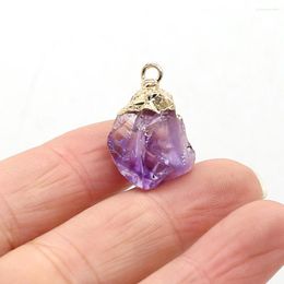 Pendant Necklaces Natural Stone Gem Amethyst Small Handmade Crafts Necklace Bracelet Earring Accessories Jewelry For Women Size 15-20mm