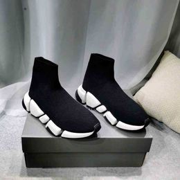 Paris SPEED2.0 Homens Mulheres Sapatos Casuais Alta Qualidade Tricô 3D Amantes Meias Designer de Sapatos Solado Grosso Moda Versátil Tênis de Corrida