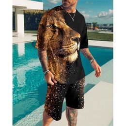 short set men's printed Tracksuits T-shirt casual sport top shorts suit Designer holiday Fashion Design lounging Pants 2 Piece Sets Short Shirts Shorts Suit